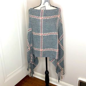 Grey and Pink Poncho